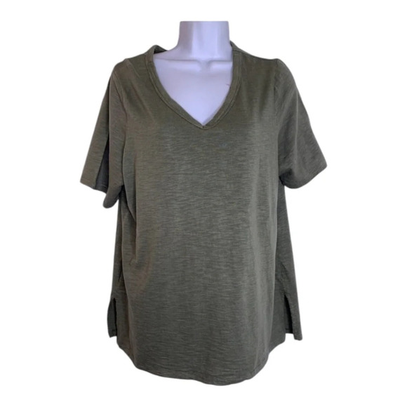 COPY - Chicos Plus size soft khaki green tshirt. Ultimate tee.Tee. Imported. Sz… - Picture 1 of 11